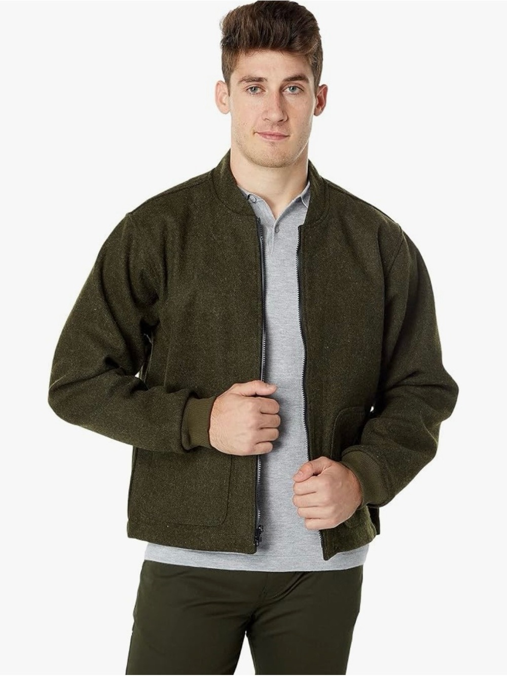 Filson Green Mackinaw Heavyweight Wool Jacket Liner